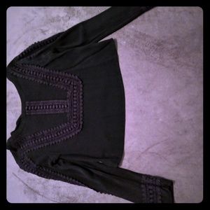 Long sleeve cropped blouse